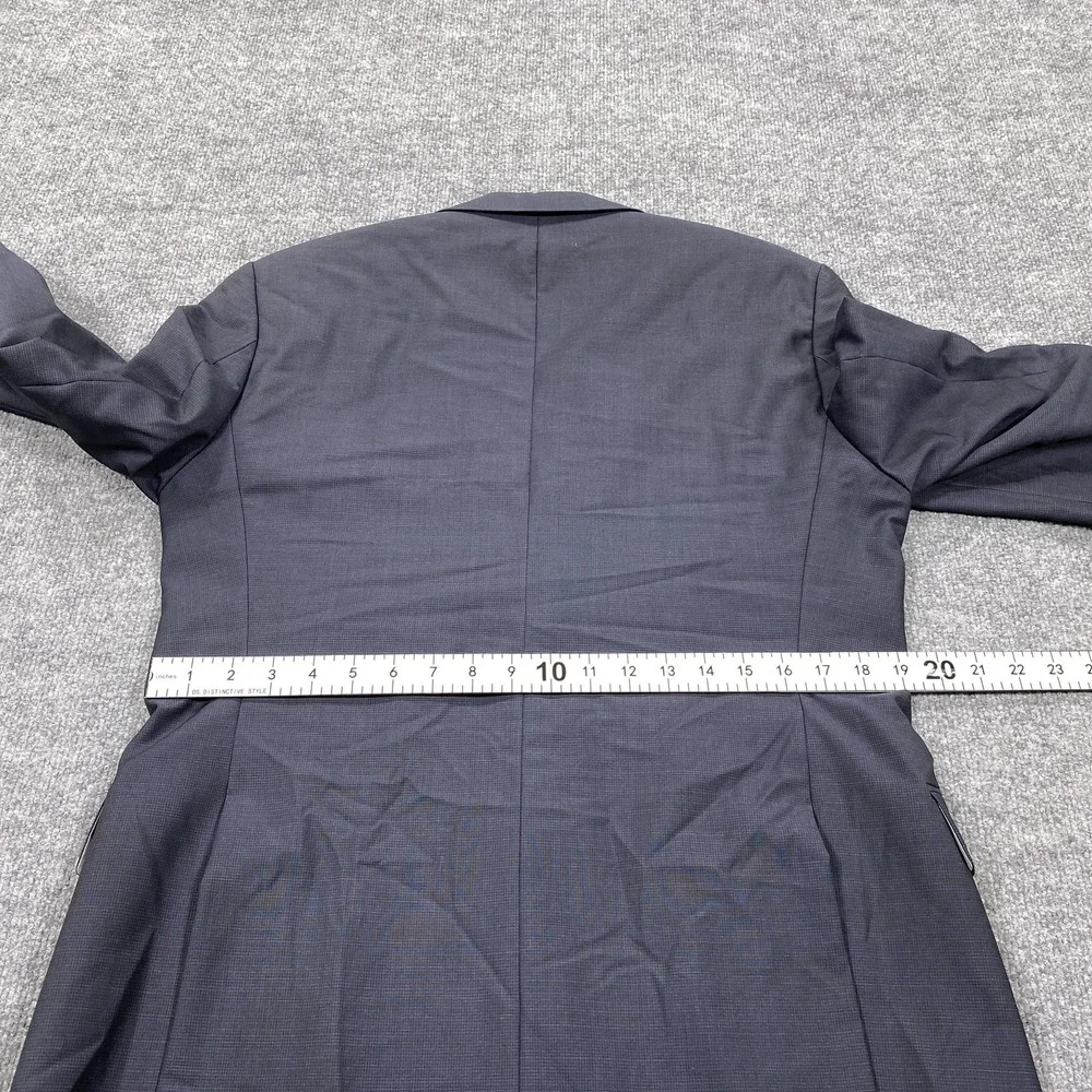 Hugo Boss Suit Jacket Mens 38S Gray Check Pasolini Movie Two Button‎ Lined